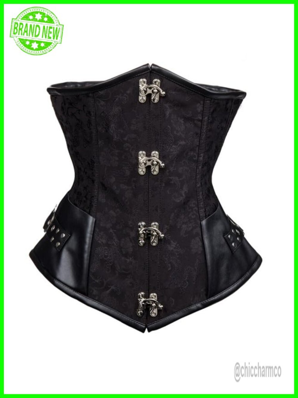 Underbust Corset Steampunk Lace Up Bustier Waist Cincher Renaissance